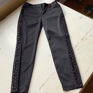 Express Design Studio black Editor Beaded dress slacks pants SZ 0